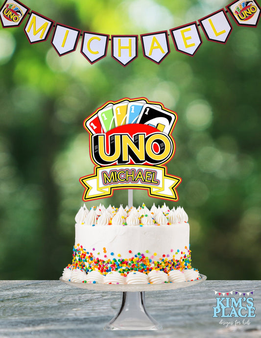 UNO Theme Cake/Cupcake Toppers