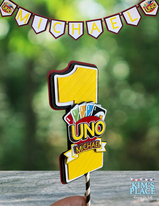 1st Birthday Uno Cake Topper